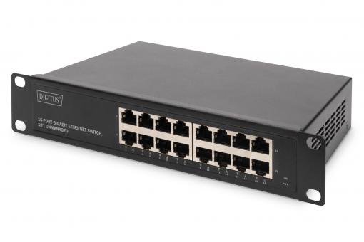16-port Gigabit Ethernet Anahtarı, 10", yönetilmeyen