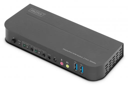 KVM-Switch, 2-Port, 4K60Hz, 2 x DP giriş, 1 x DP/HDMI çıkış