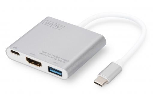 USB Type-C™ 4K HDMI Çok Portlu Adaptör, 3 Portlu