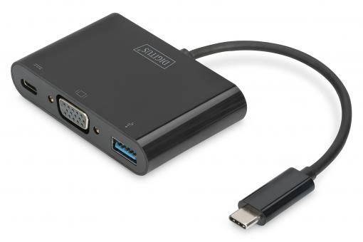 USB Type-C™ VGA Multiport Adaptörü, 3 portlu