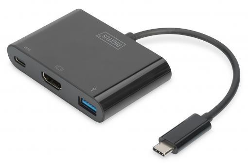 USB Type-C™ HDMI Çoklu Port Adaptörü, 3 Portlu