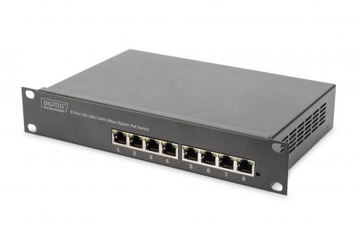 10 inçlik 8 bağlantı noktalı Gigabit Ethernet PoE anahtarı